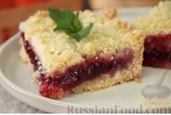 Насыпной пирог с вареньем