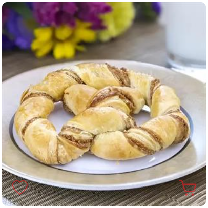Крендель слоёно-песочный сладкий